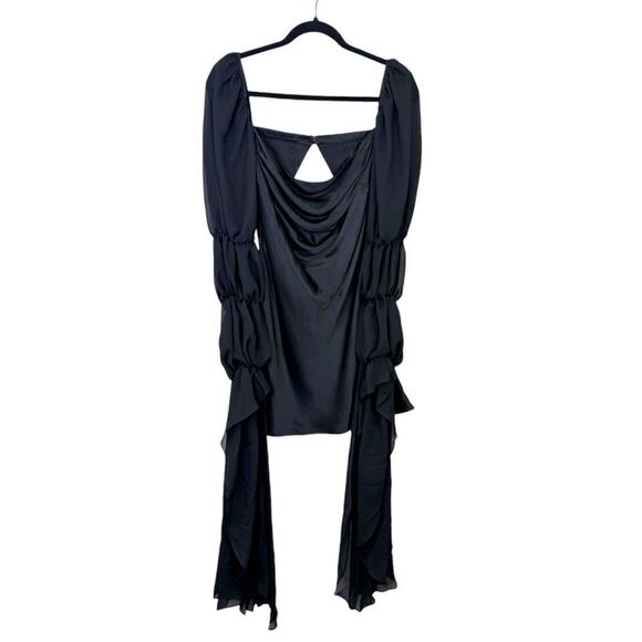 NEW For Love and Lemons Mini Willow Dress Black Size Small - Picture 5 of 13